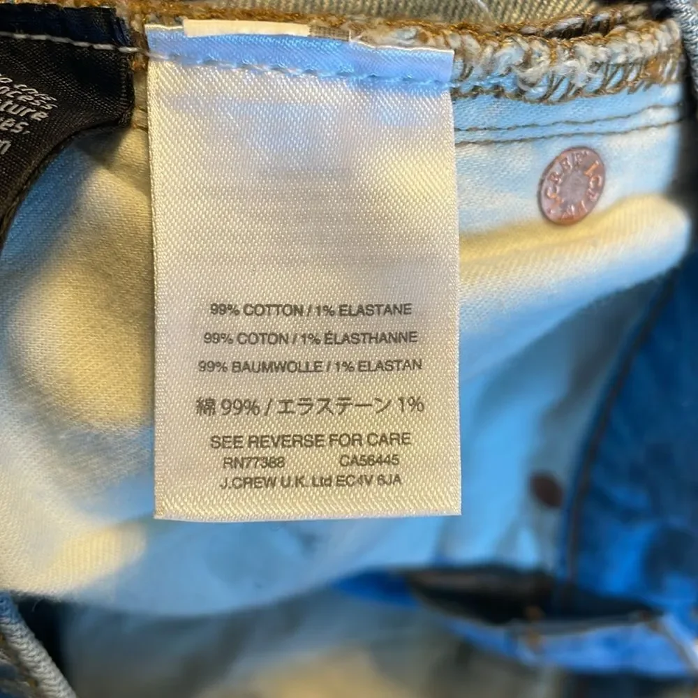 J Crew High Rise Denim Shorts Button Fly 27